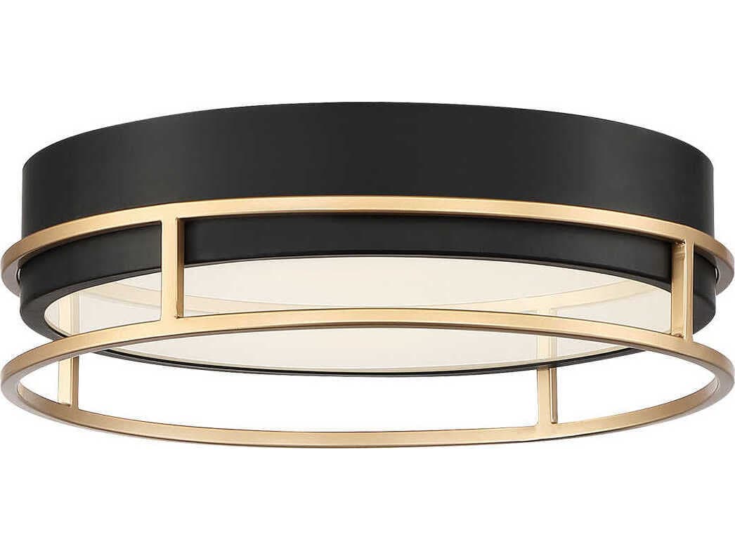 Eurofase Grafice Black Gold Round Flush Mount