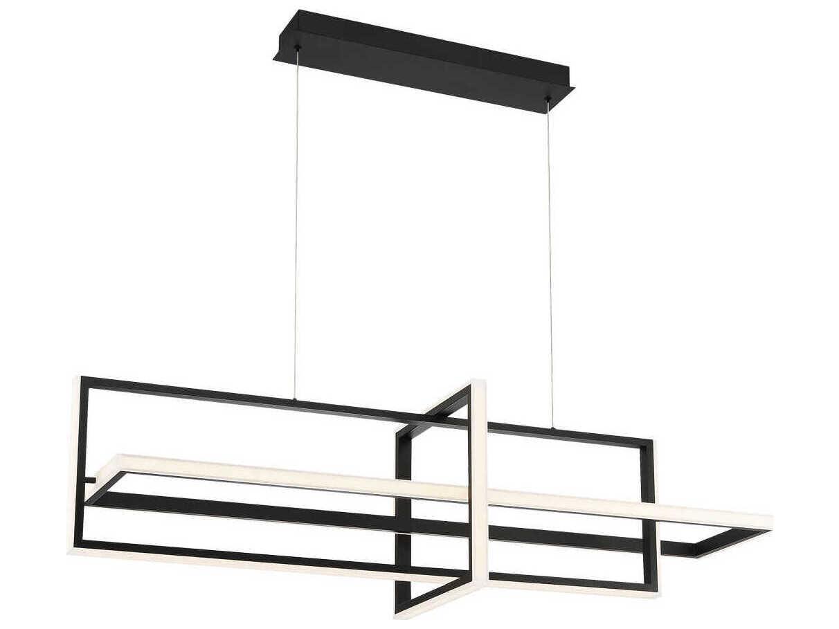 Eurofase Bordo Black Geometric Island Pendant