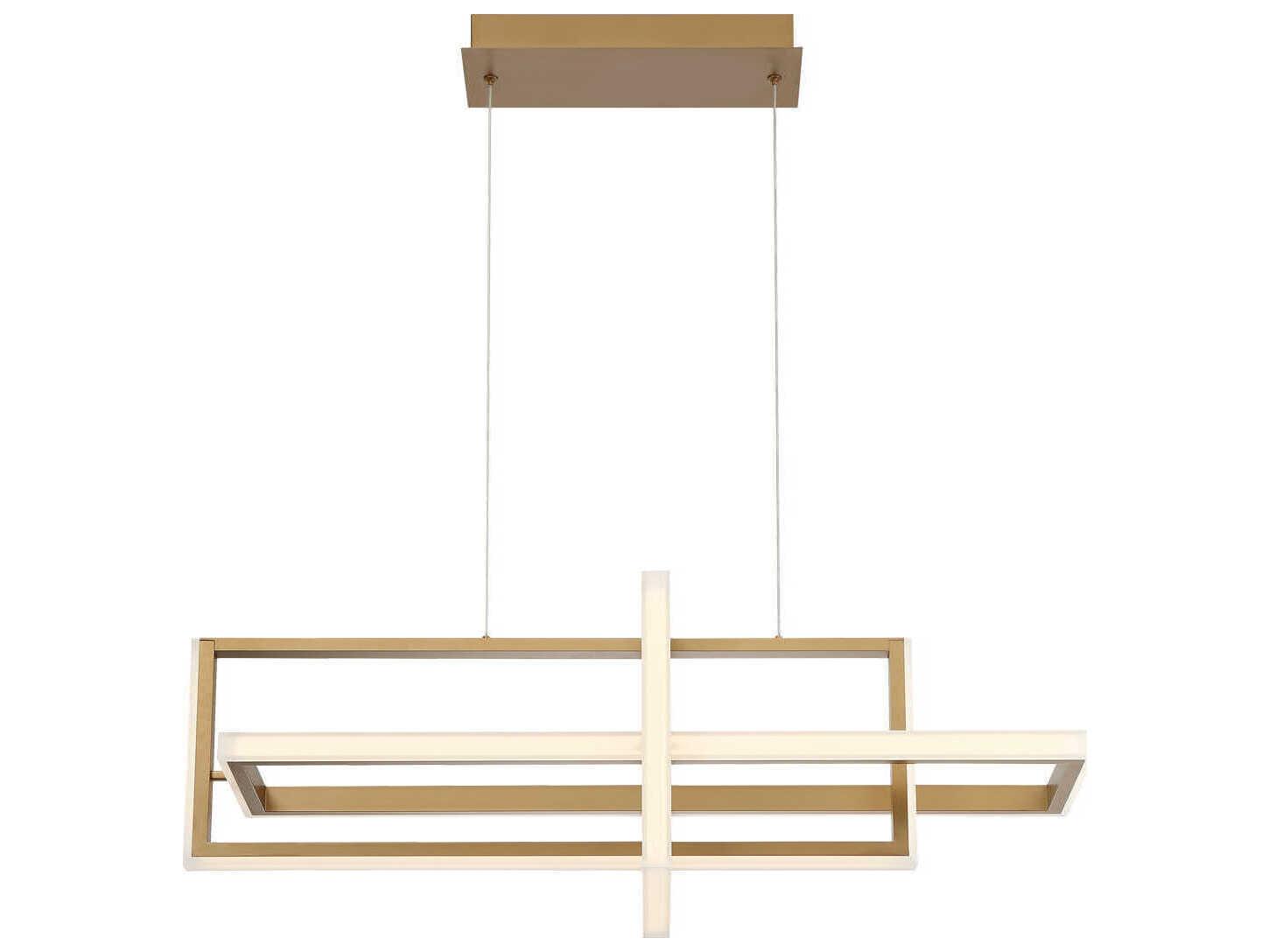 Eurofase Bordo Gold Geometric Island Pendant