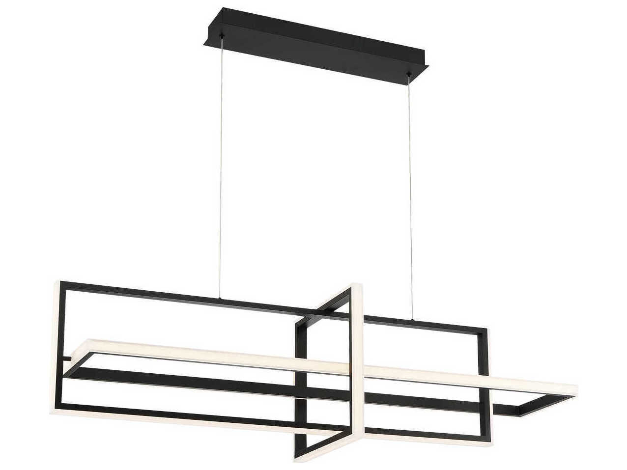 Eurofase Bordo Black Geometric Island Pendant