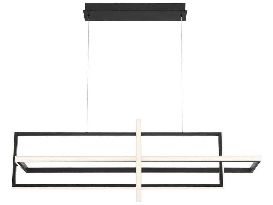 Eurofase Bordo Black Geometric Island Pendant