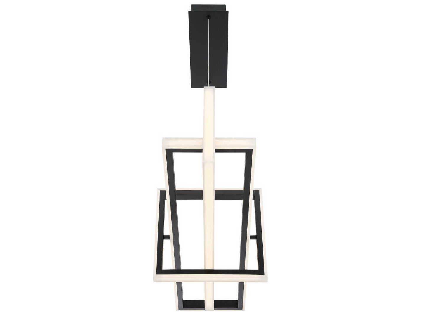 Eurofase Bordo Black Geometric Island Pendant