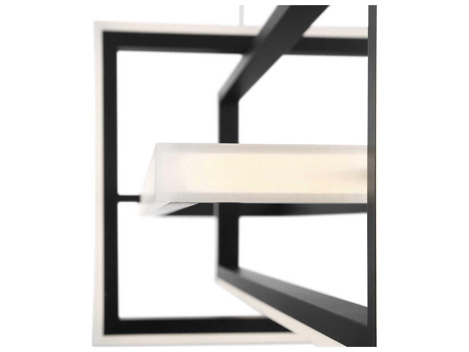 Eurofase Bordo Black Geometric Island Pendant