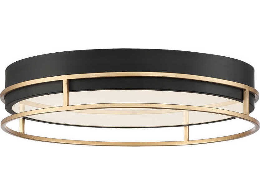 Eurofase Grafice Black Brass Round Flush Mount