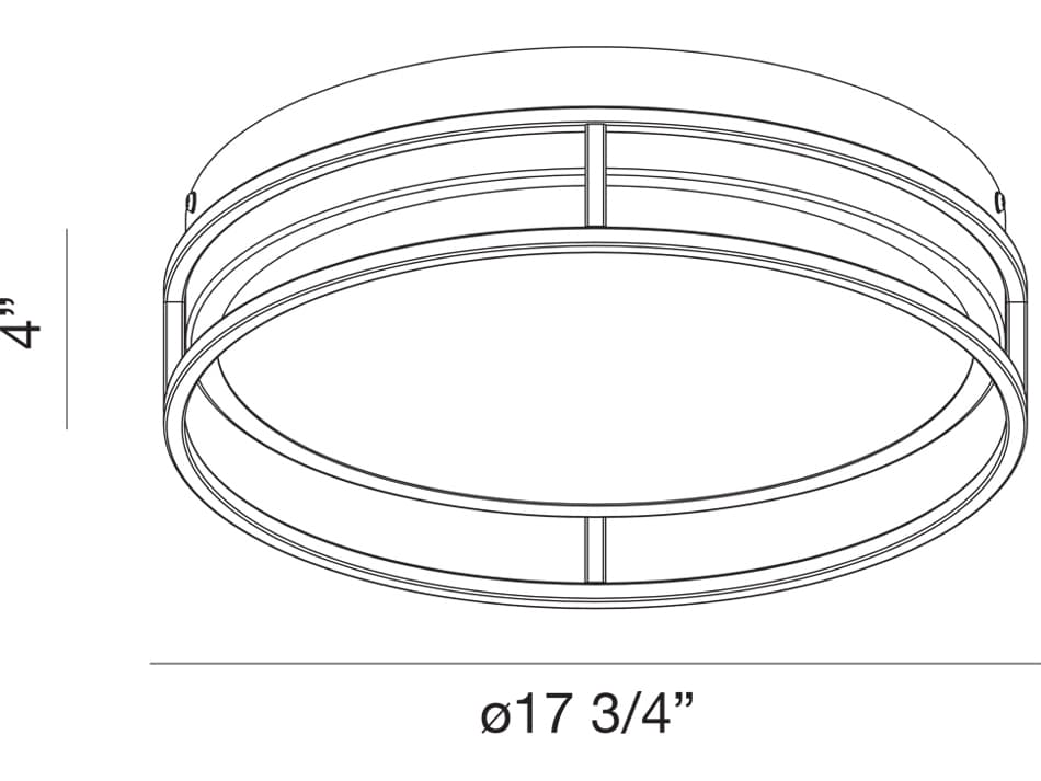 Eurofase Grafice Black Brass Round Flush Mount