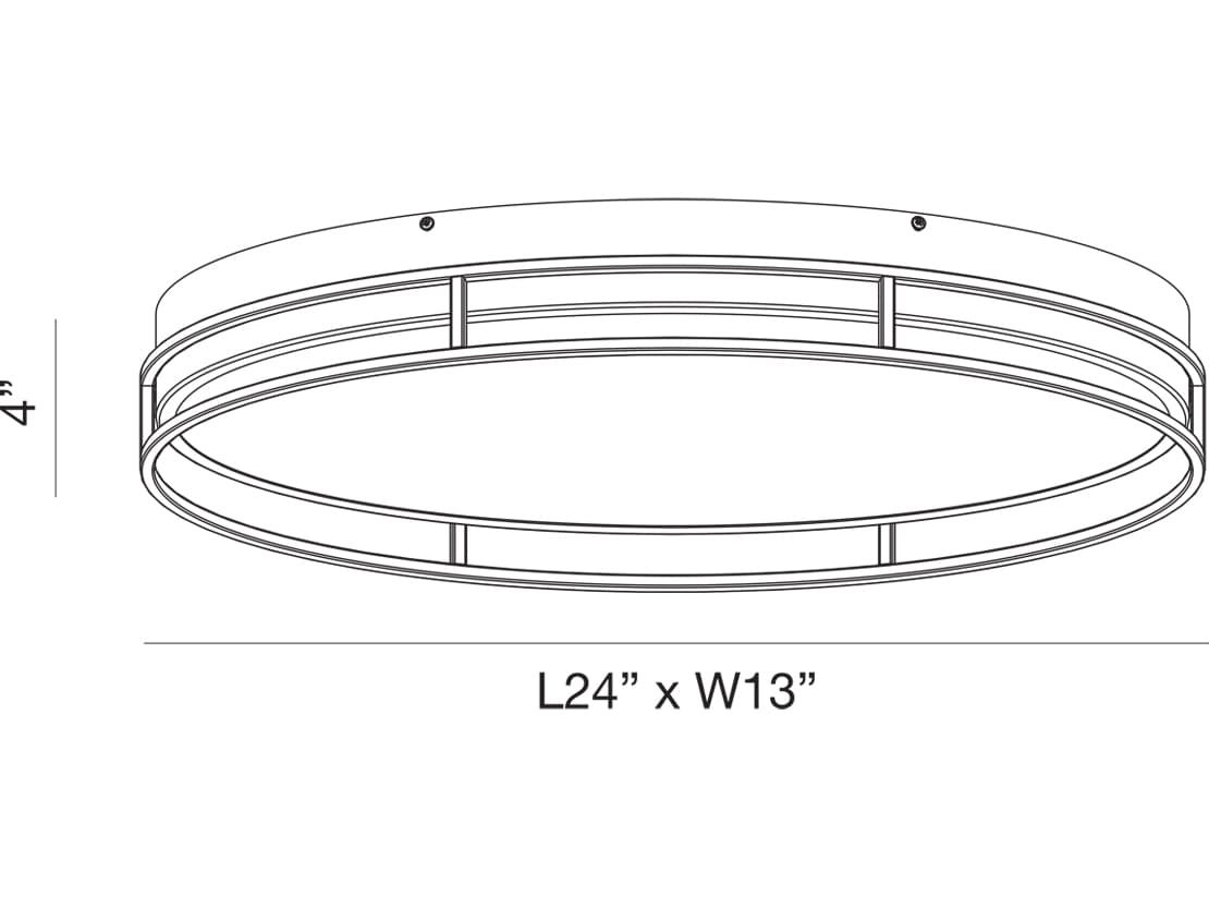 Eurofase Grafice Black Nickel Flush Mount