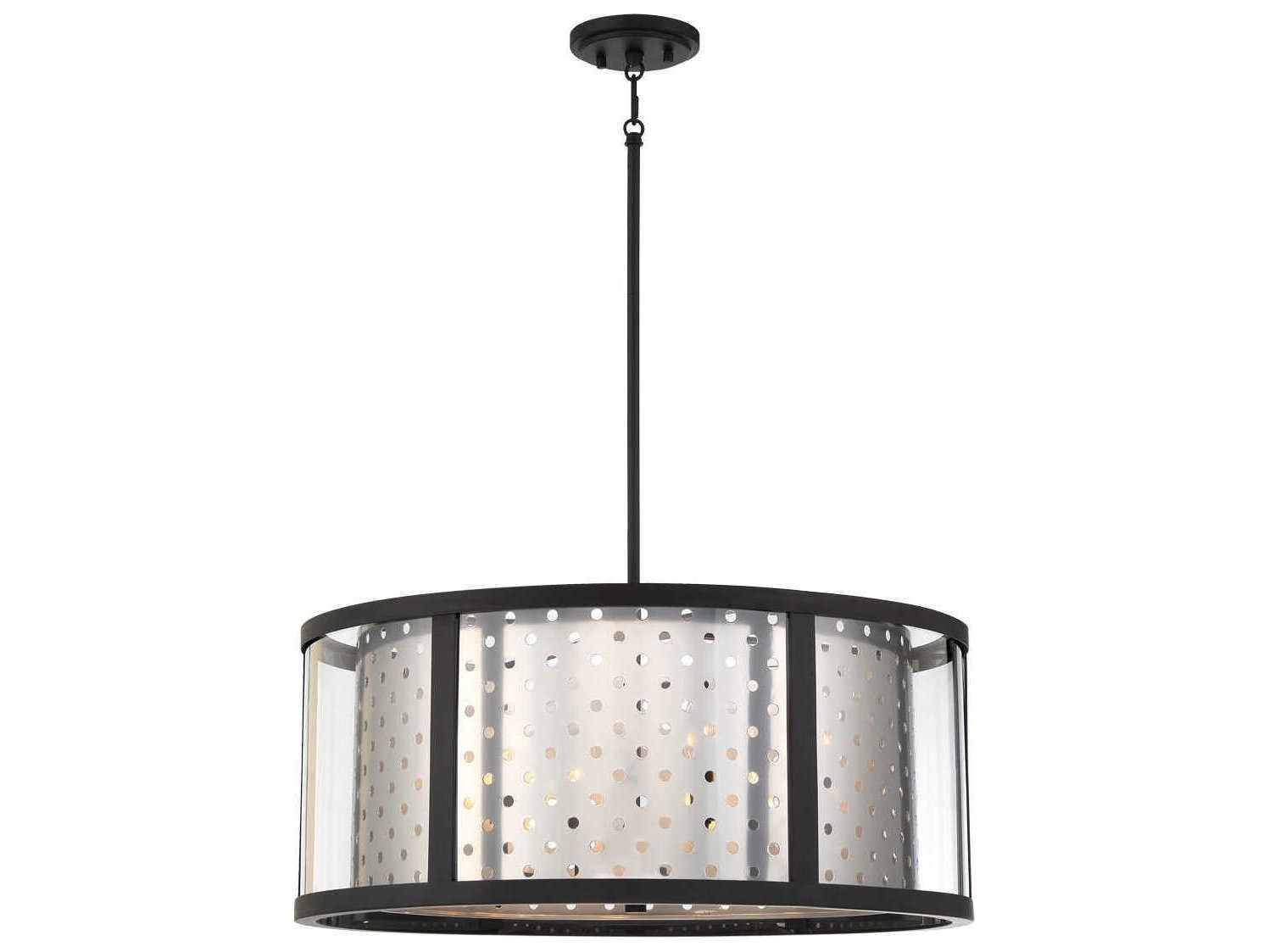Eurofase Grado 6-Light Chrome Drum Pendant