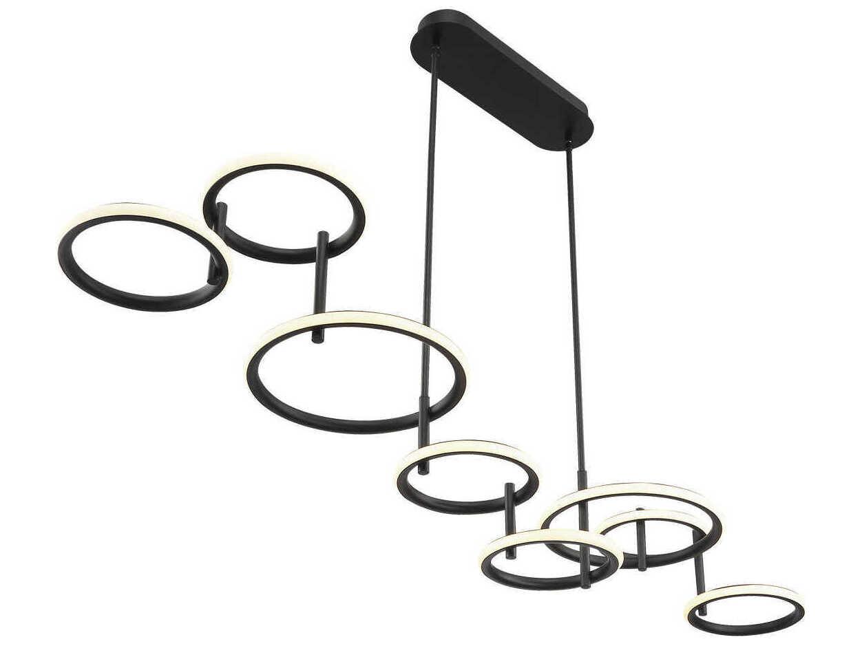 Eurofase Giro Black Geometric Round Island Pendant