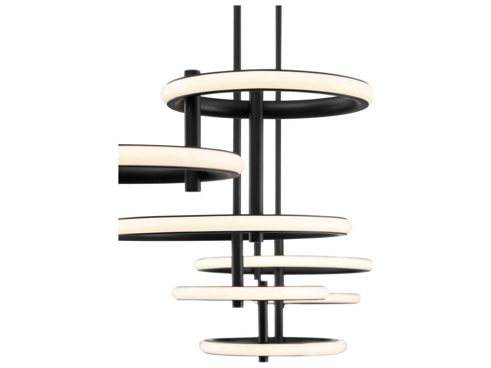 Eurofase Giro Black Geometric Round Island Pendant