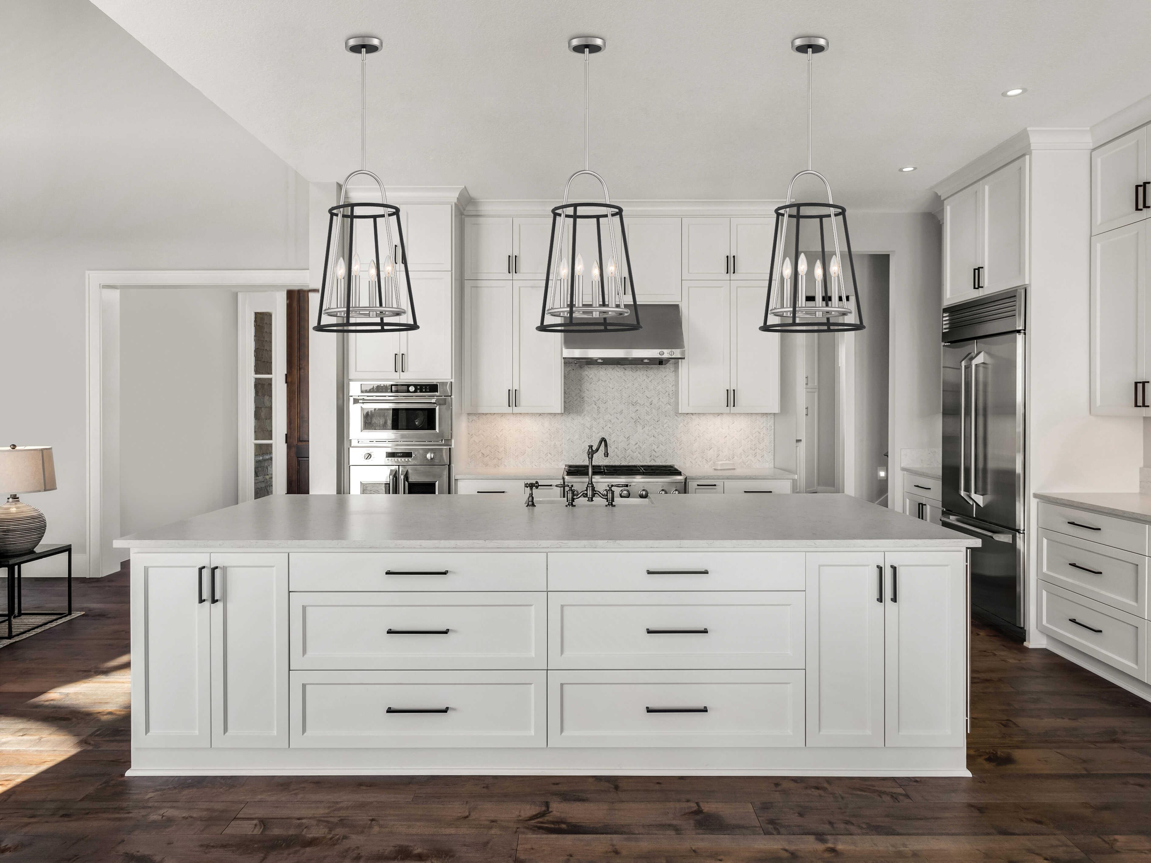 Eurofase Campana 4-Light Satin Nickel Pendant