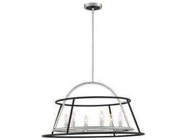 Eurofase Campana 6-Light Satin Nickel Candelabra Chandelier