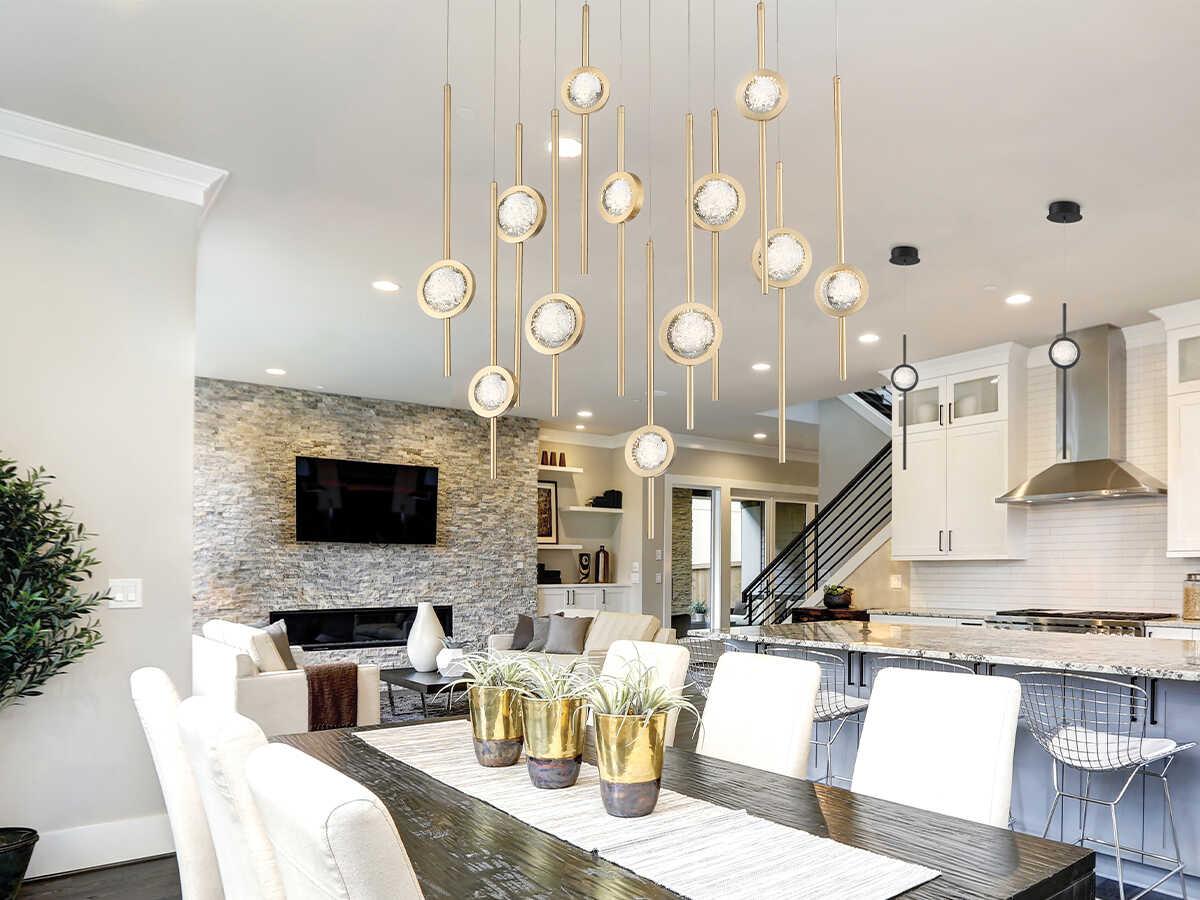 Eurofase Barletta Black Globe Linear Mini Pendant