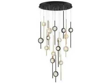 Eurofase Barletta Black Brass Linear Pendant