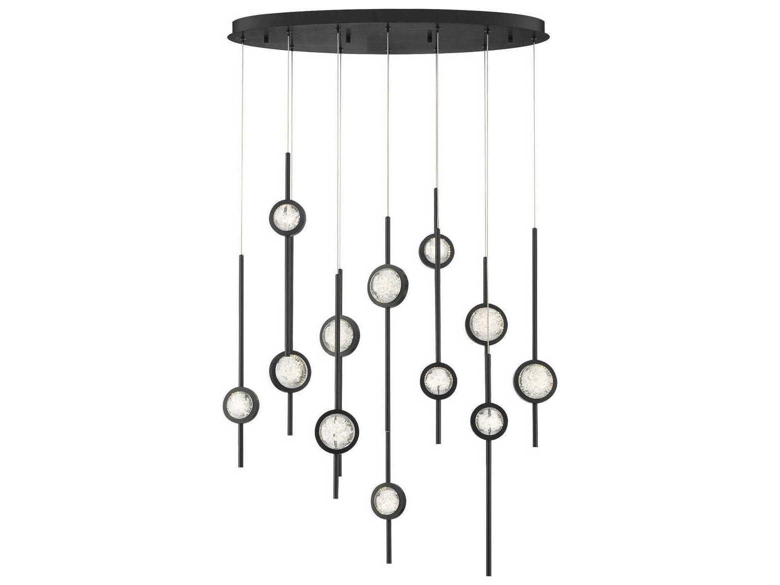 Eurofase Barletta Black Linear Island Pendant