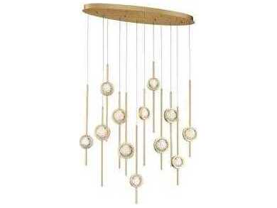 Eurofase Barletta Brass Linear Island Pendant