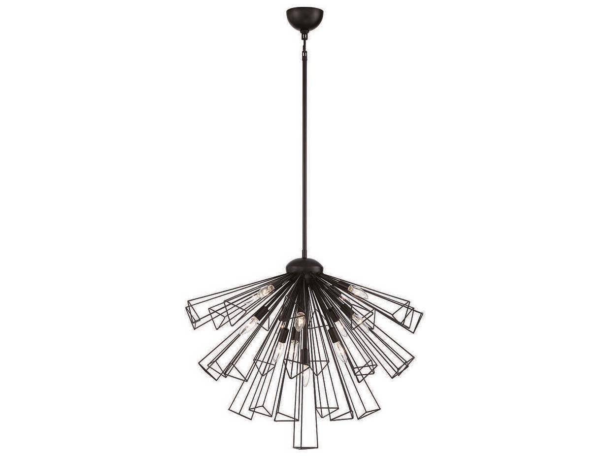 Eurofase Dendelio 13-Light Black Geometric Linear Pendant