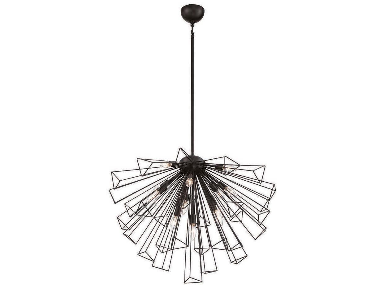 Eurofase Dendelio 13-Light Black Geometric Linear Pendant