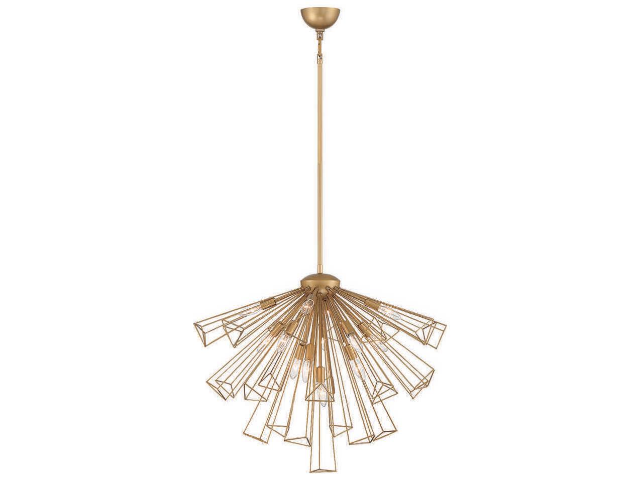 Eurofase Dendelio 13-Light Gold Geometric Linear Pendant