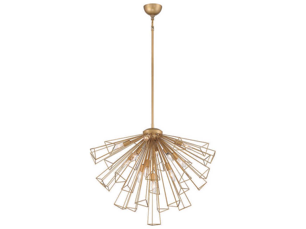 Eurofase Dendelio 13-Light Gold Geometric Linear Pendant