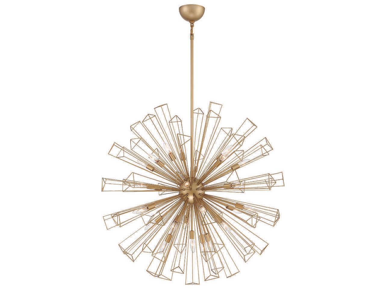 Eurofase Dendelio 29-Light Gold Geometric Linear Pendant