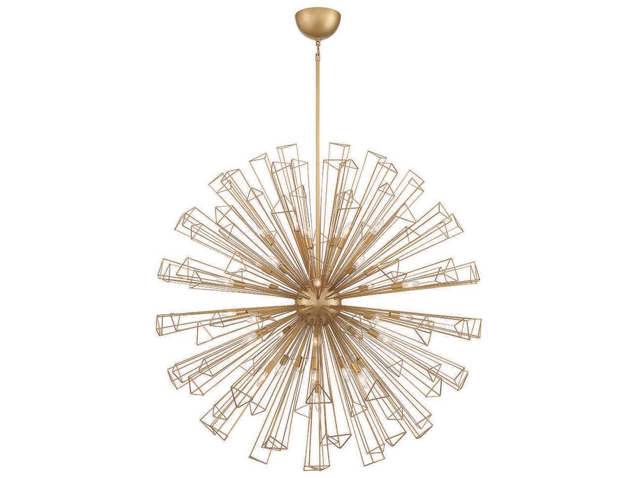 Eurofase Dendelio 35-Light Gold Geometric Linear Pendant