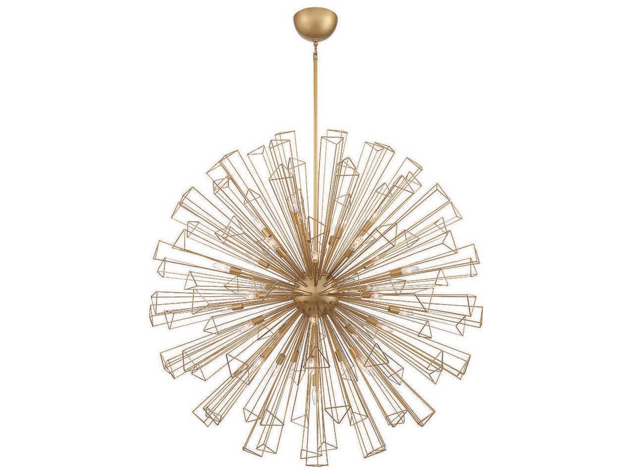 Eurofase Dendelio 35-Light Gold Geometric Linear Pendant