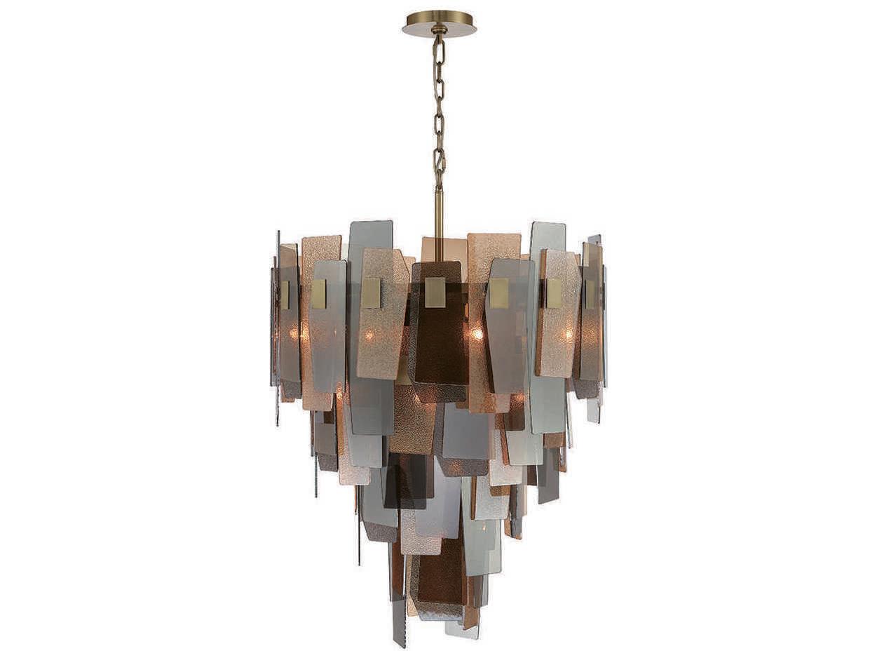 Eurofase Cocolina 19-Light9-Light Bronze Glass Geometric Linear Pendant