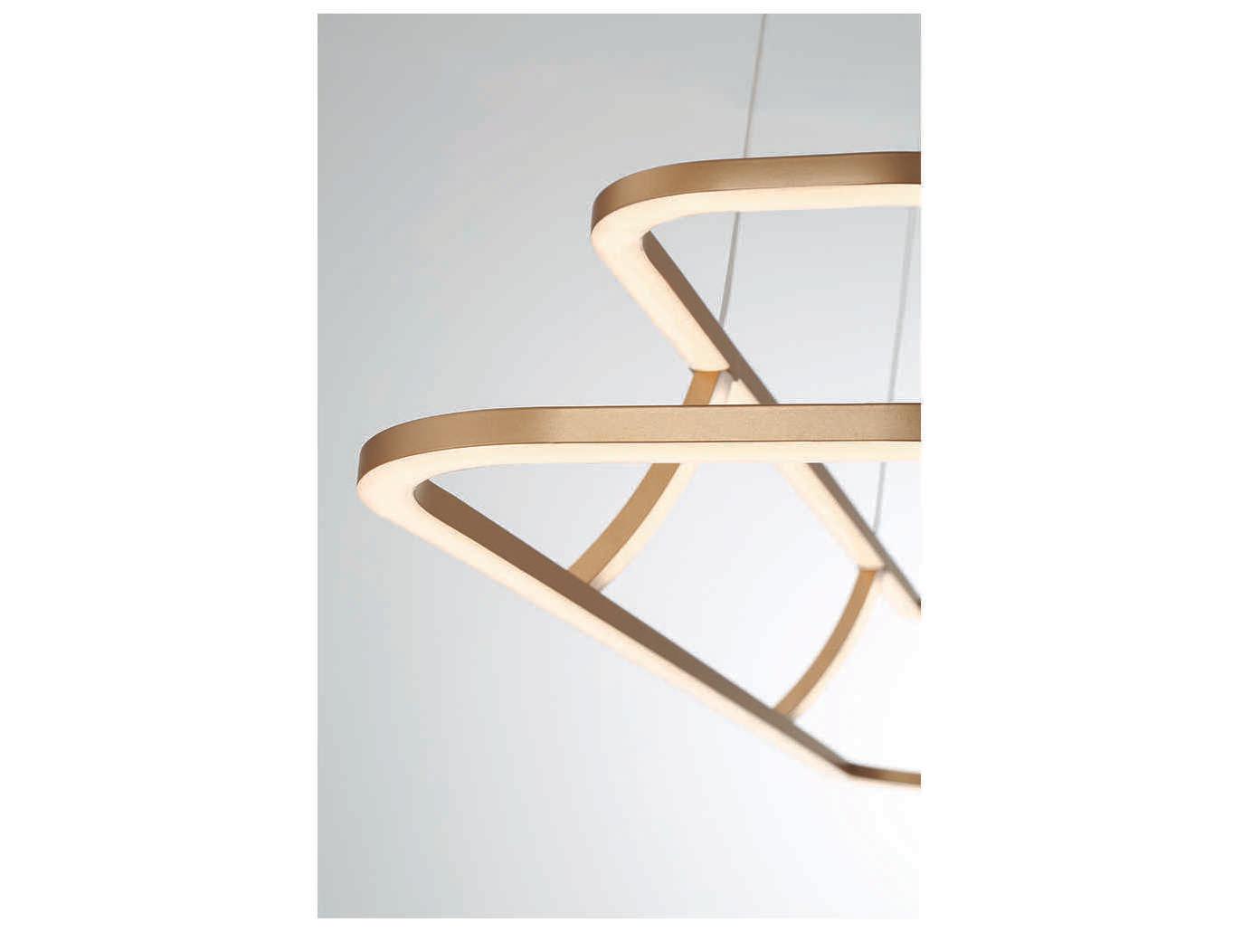 Eurofase Cadoux 1-Light Gold LED Linear Island Pendant