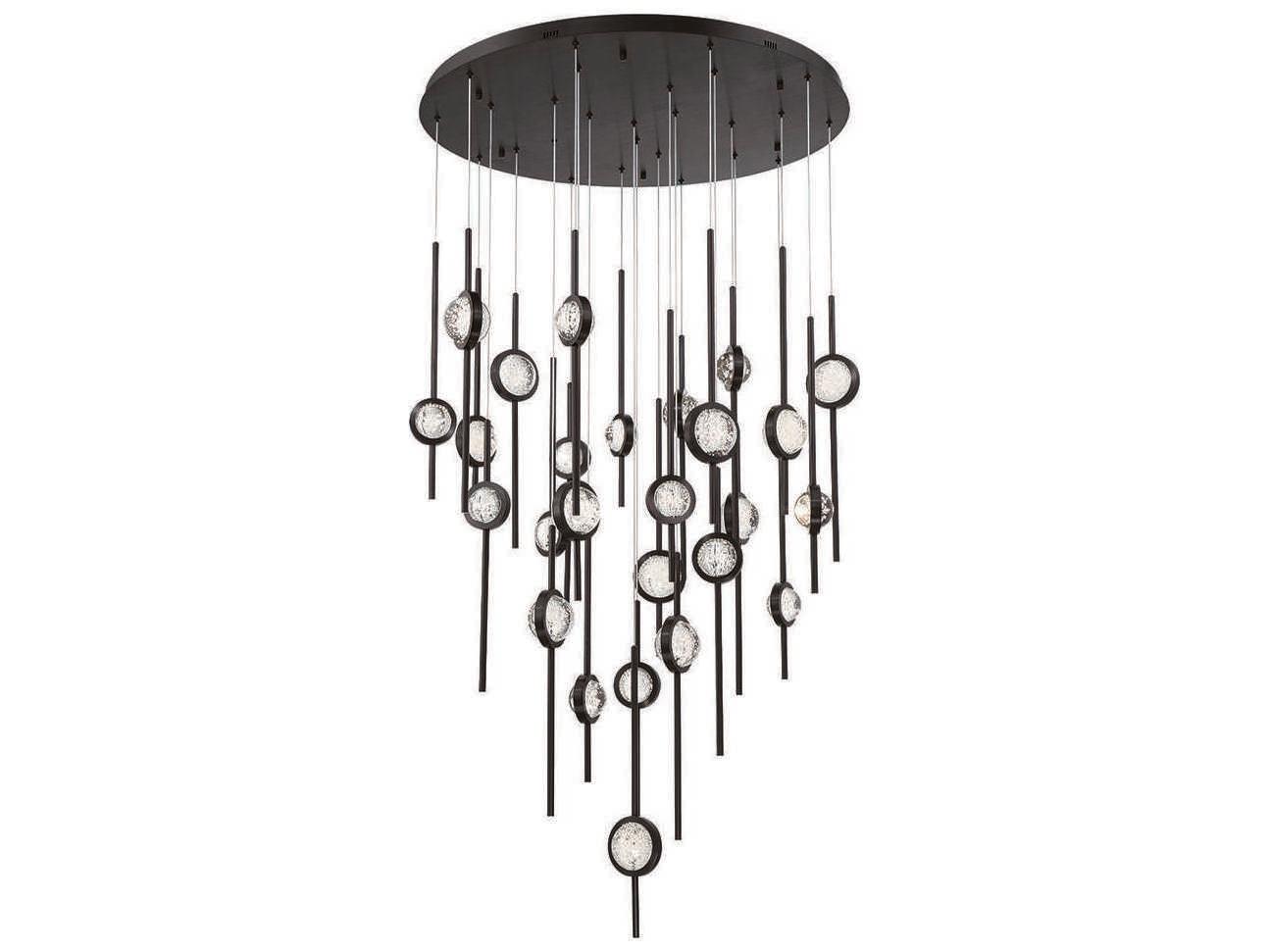 Eurofase Barletta 26-Light Black LED Linear Pendant