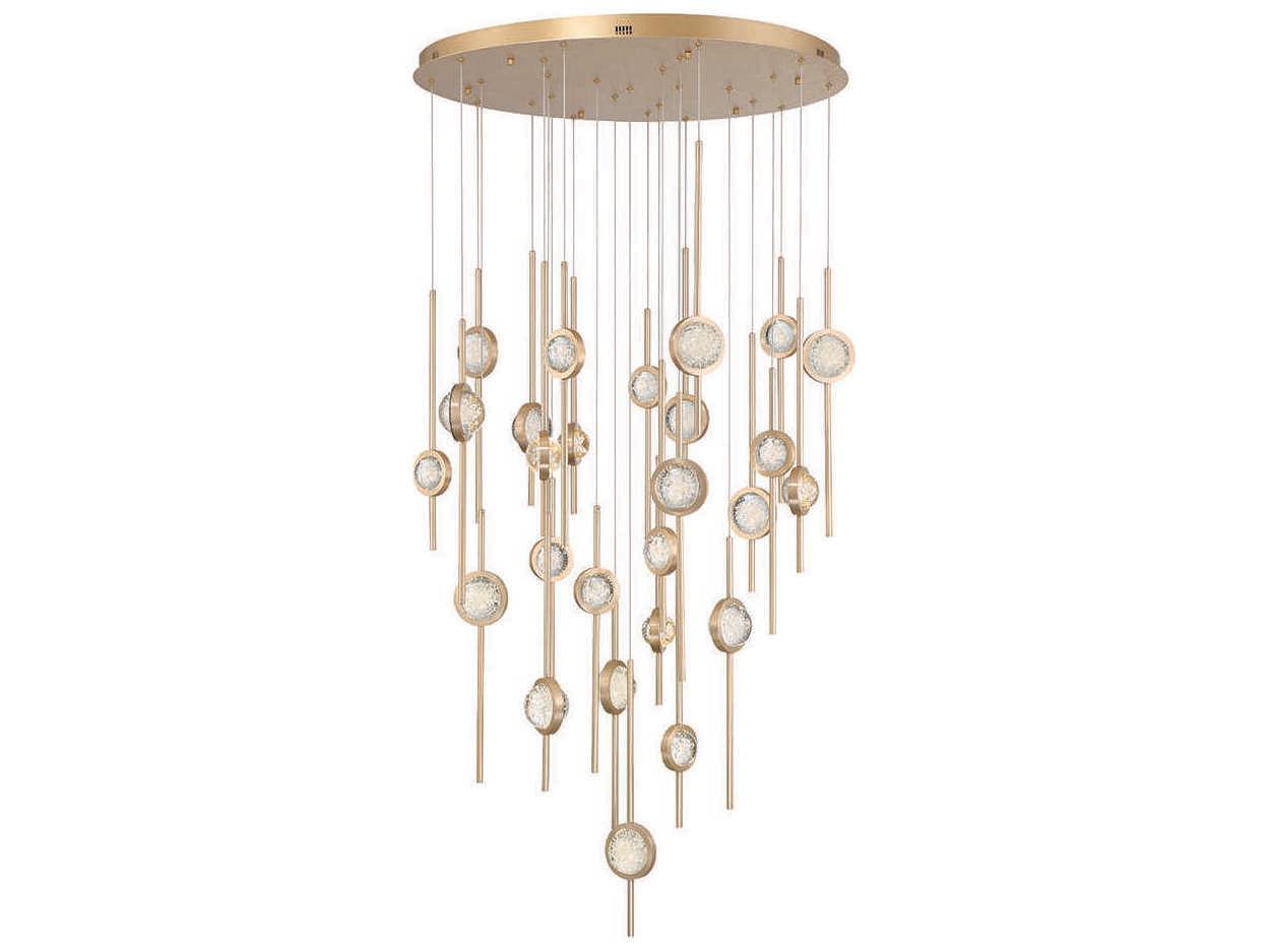 Eurofase Barletta 26-Light Brass LED Linear Pendant