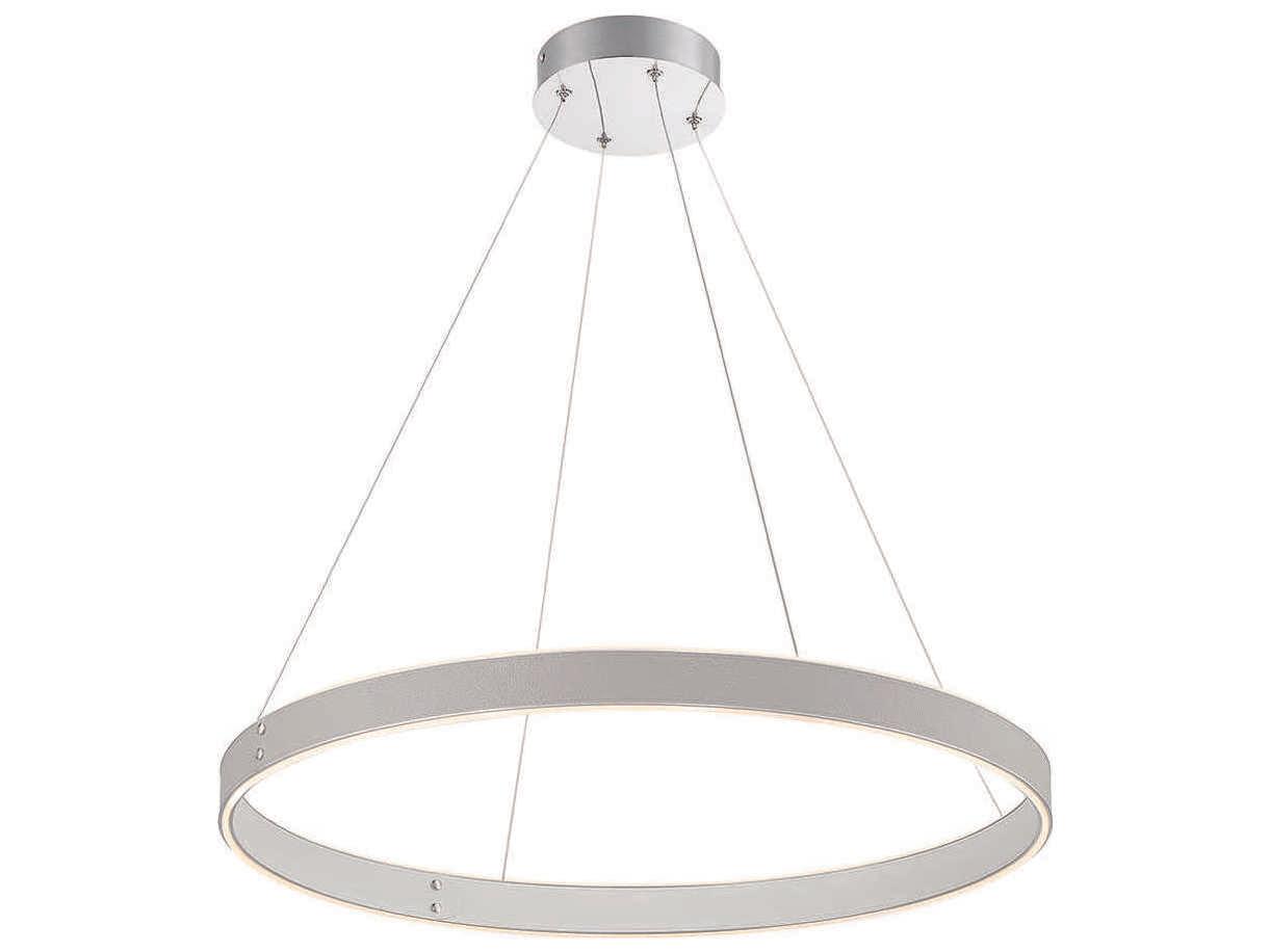 Eurofase Verdura 1-Light Grey White LED Linear Round Pendant