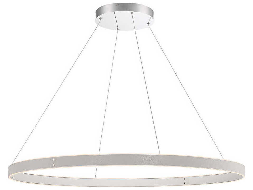 Eurofase Verdura 1-Light Grey White LED Linear Round Pendant