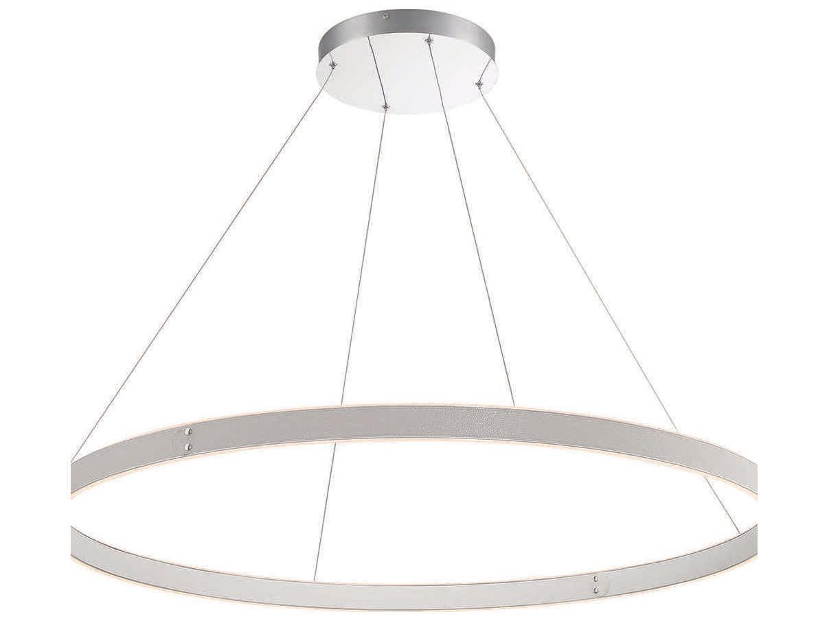 Eurofase Verdura 1-Light Grey White LED Linear Round Pendant