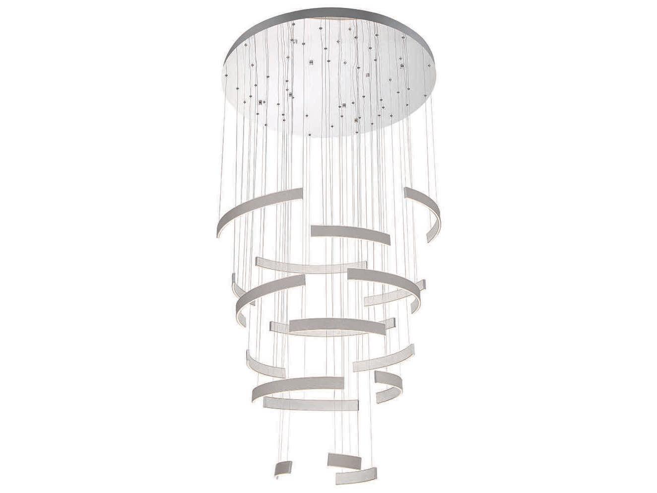 Eurofase Verdura 1-Light Grey White LED Linear Round Pendant