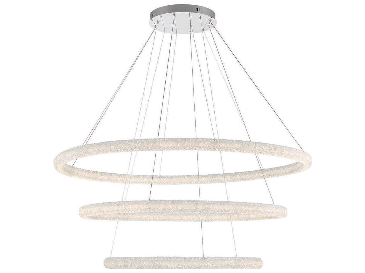 Eurofase Sassi 1-Light Chrome Crystal LED Linear Chandelier