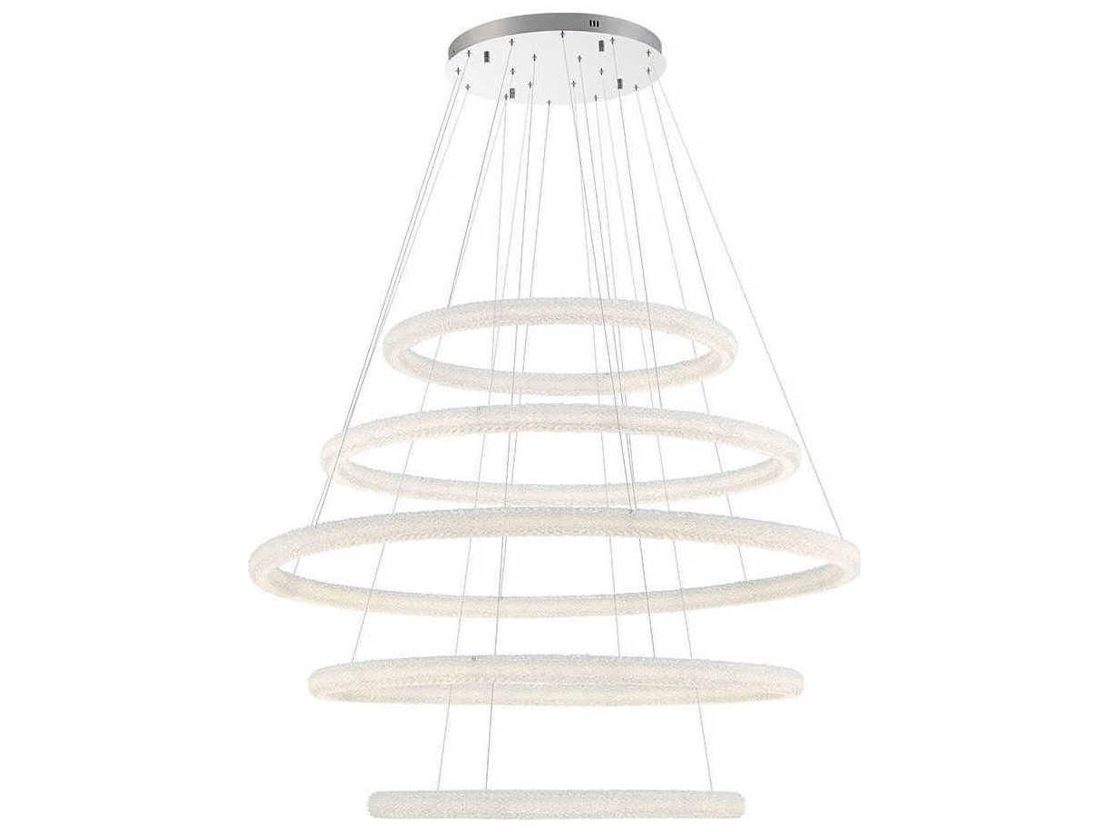 Eurofase Sassi 1-Light Chrome Crystal LED Linear Chandelier