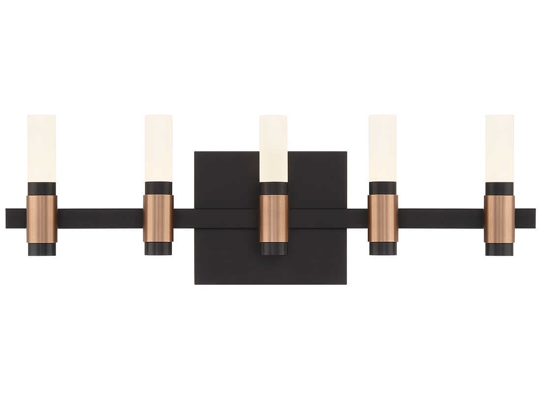 Eurofase Albany 10-Light Black Brass LED Vanity Light