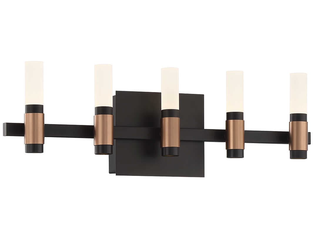 Eurofase Albany 10-Light Black Brass LED Vanity Light