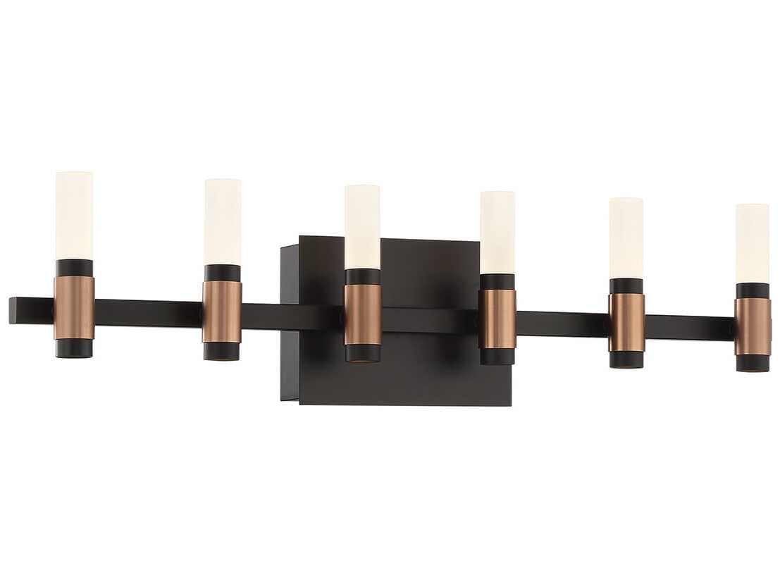Eurofase Albany 12-Light Black Brass LED Vanity Light