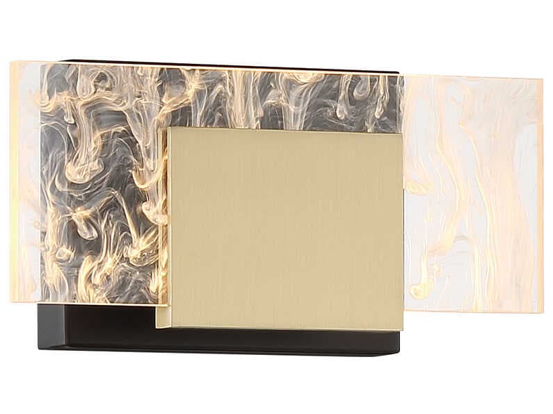 Eurofase Kasha 1-Light Black Brass LED Wall Sconce