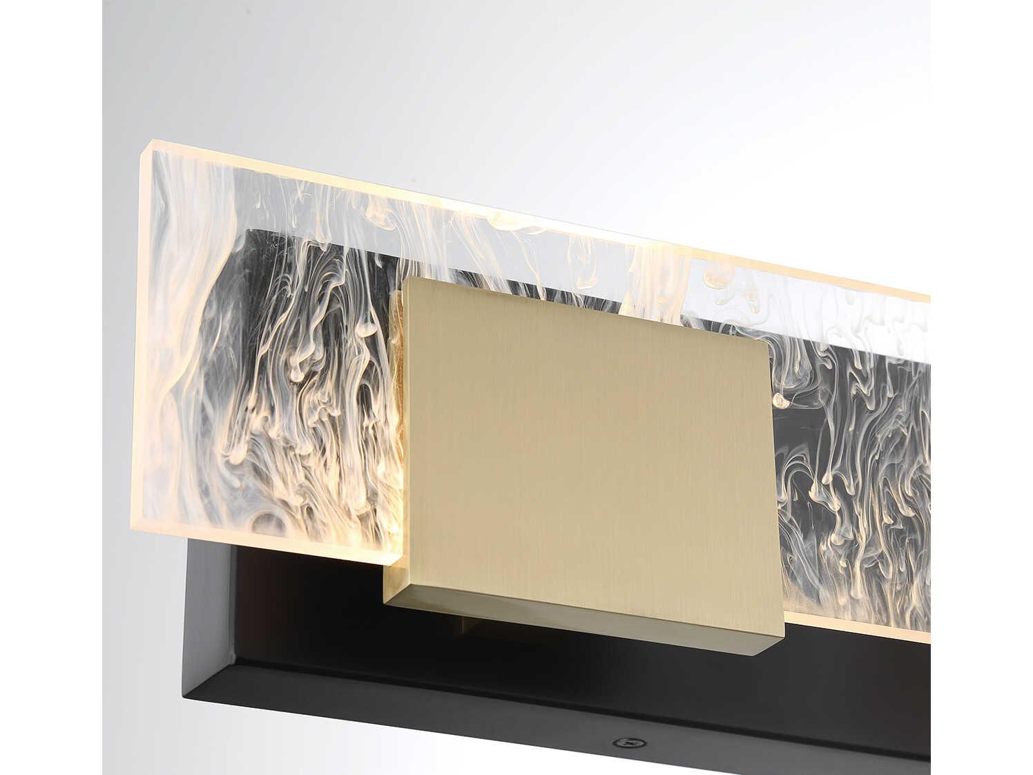 Eurofase Kasha 4-Light Black Brass LED Vanity Light