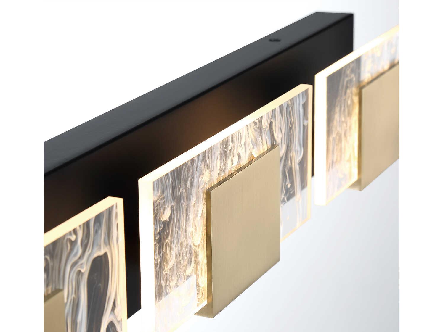 Eurofase Kasha 4-Light Black Brass LED Vanity Light
