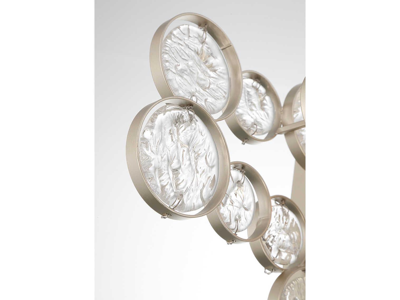 Eurofase Trento 2-Light Champagne Silver Glass Vanity Light