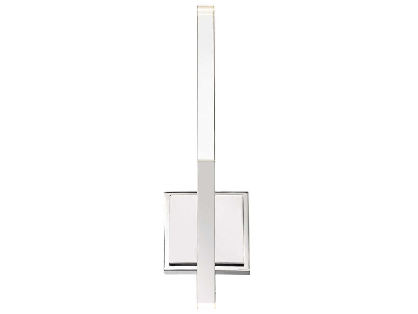 Eurofase Benicio 2-Light Polished Nickel Glass LED Wall Sconce