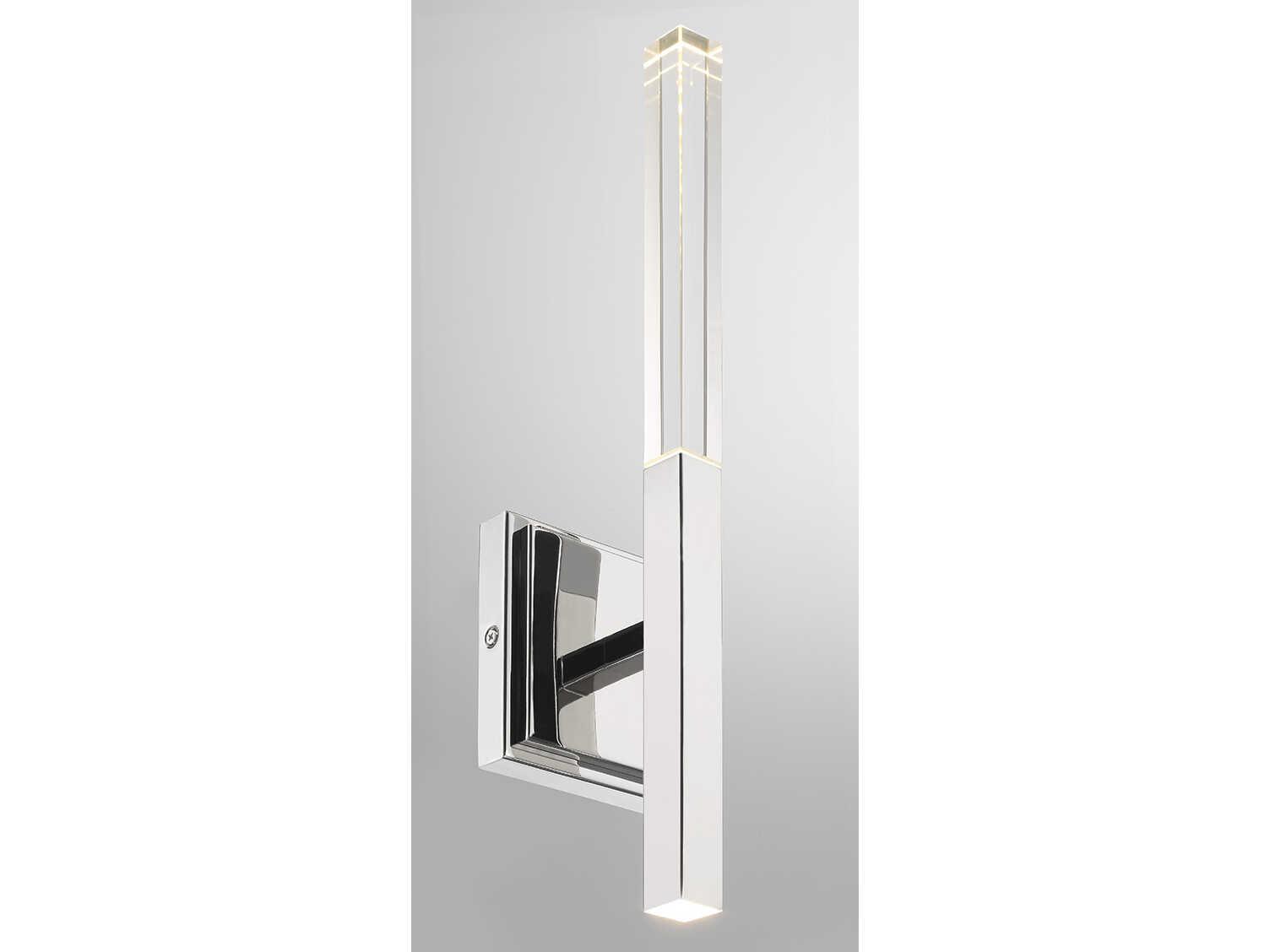 Eurofase Benicio 2-Light Polished Nickel Glass LED Wall Sconce