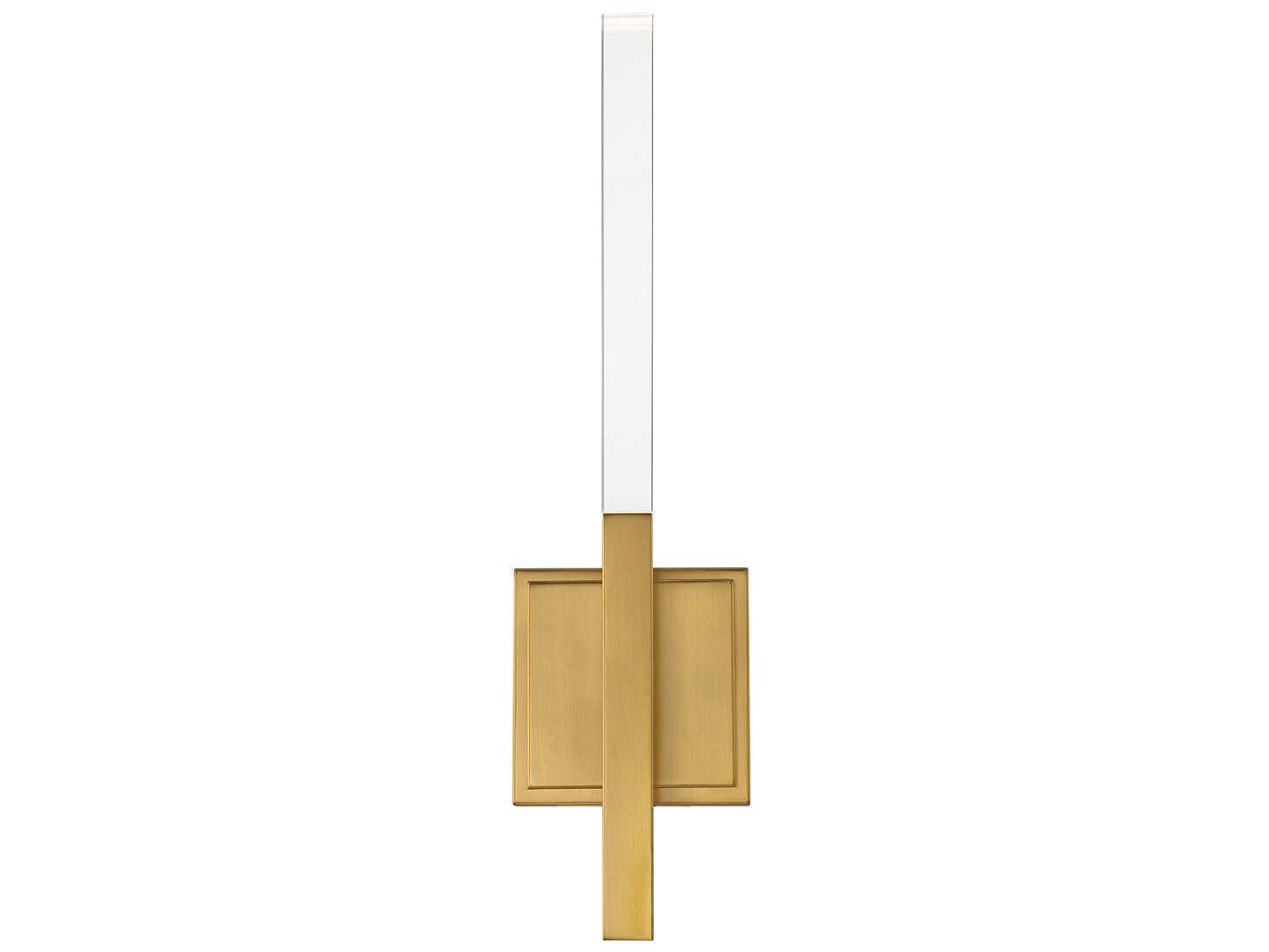 Eurofase Benicio 2-Light Brushed Gold Glass LED Wall Sconce
