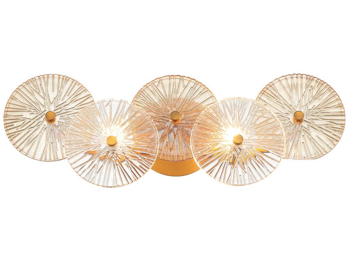 Eurofase Sue-anne 2-Light Brass Glass Vanity Light