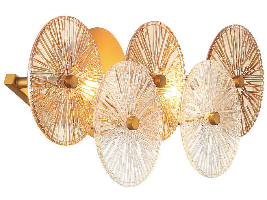 Eurofase Sue-anne 2-Light Brass Glass Vanity Light