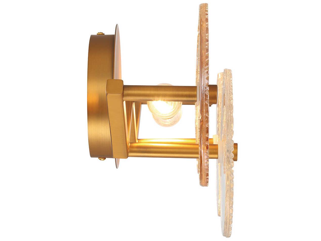 Eurofase Sue-anne 2-Light Brass Glass Vanity Light