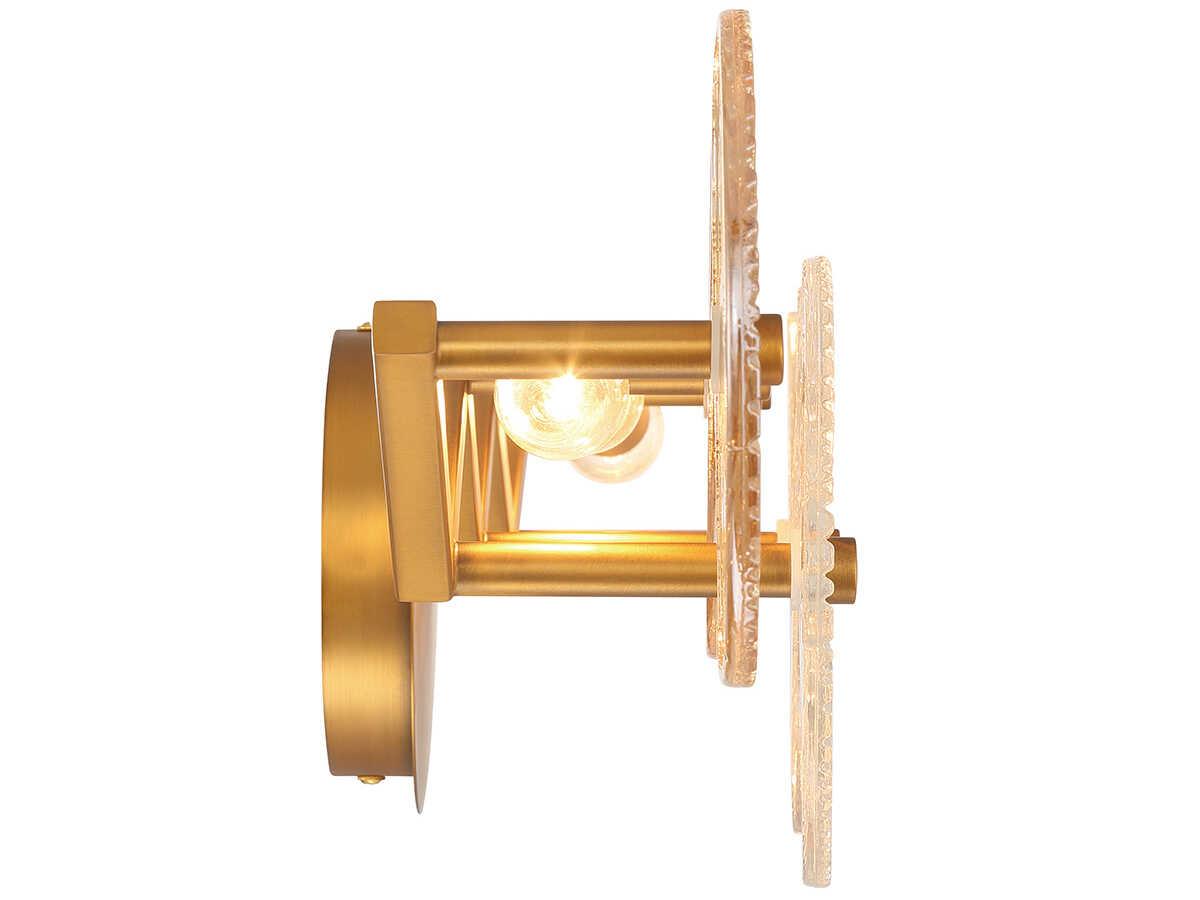 Eurofase Sue-anne 3-Light Brass Glass Vanity Light